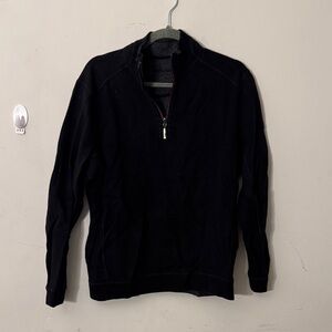 Tommy Bahama Black Half-Zip Pullover Sweater